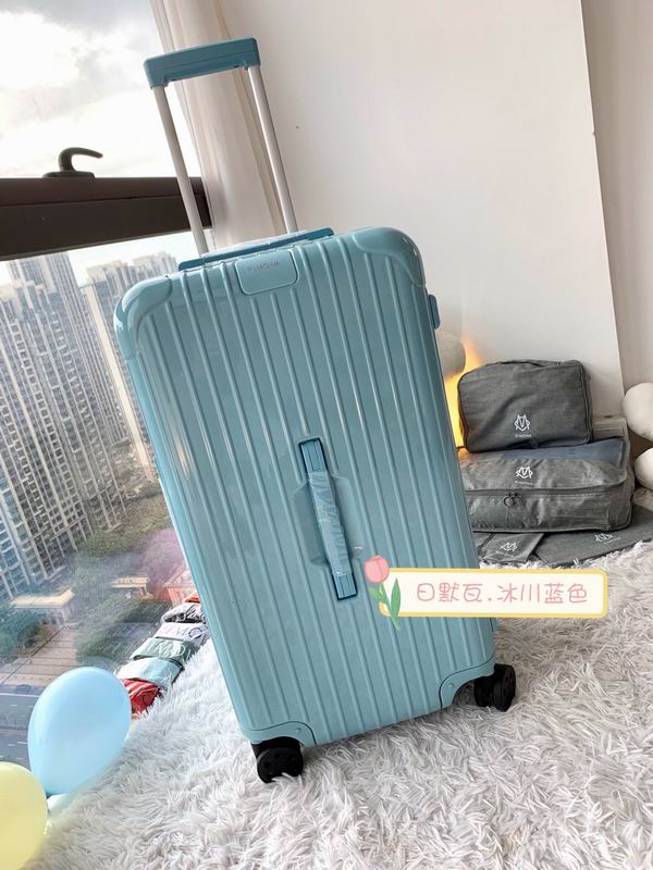 Rimowa Essential Trunk Plus Check-In Suitcase in Glacier Blue Polycarbonate