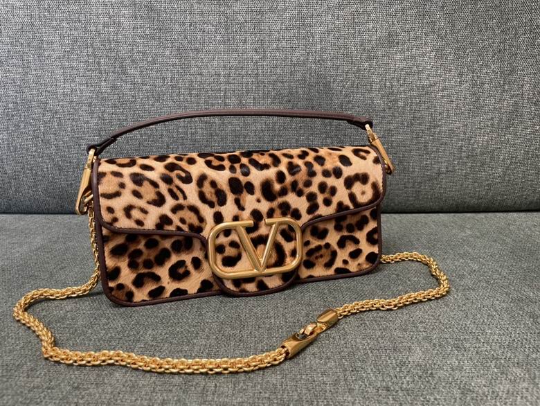 Valentino Garavani Locò Small Shoulder Bag in Leopard-Print Calf Hair