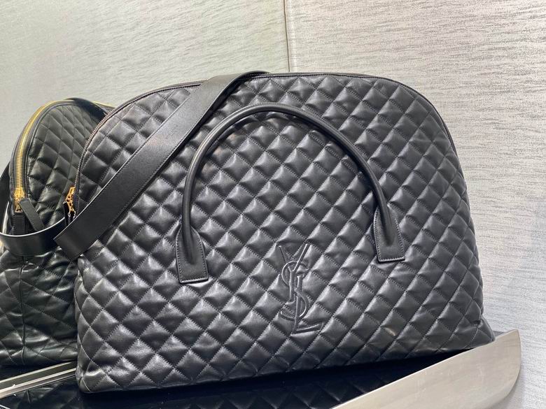 Saint Laurent ES Giant Travel Bag in Black Quilted Leather