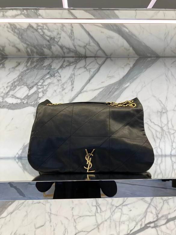 Saint Laurent Jamie 4.3 Maxi Shoulder Bag in Black Patchwork Leather