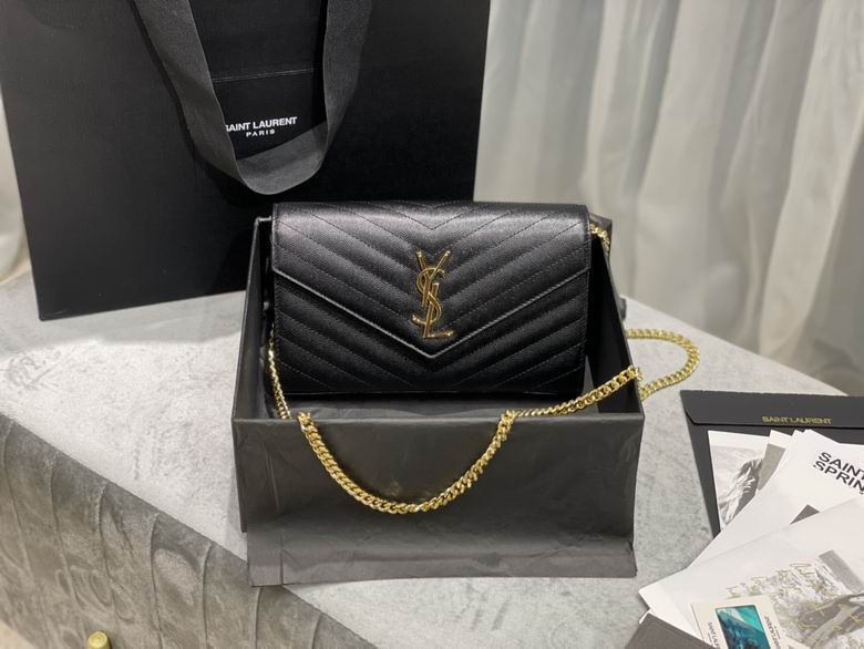 Saint Laurent Monogram Envelope Chain Wallet · 22.5×14×4 cm