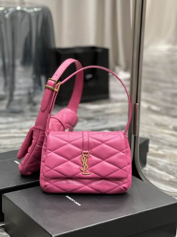 Saint Laurent Le 5 à 7 Supple Shoulder Bag in Pink Quilted Leather