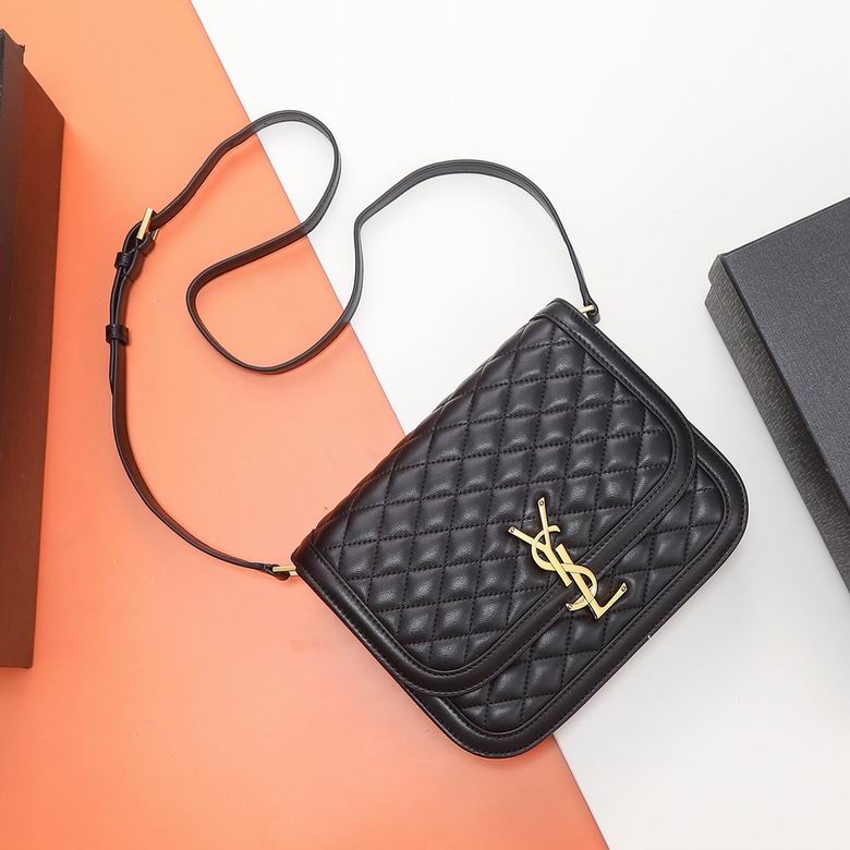 Saint Laurent Solferino Medium Crossbody Bag in Black Quilted Leather
