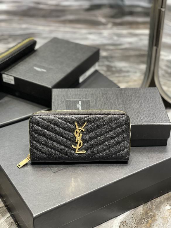 Saint Laurent Cassandre Matelassé Zip Around Wallet · 19×9.5×2.5 cm
