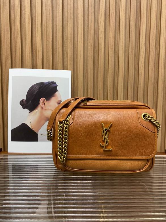 Saint Laurent Niki Medium Shoulder Bag in Tan Vintage Leather
