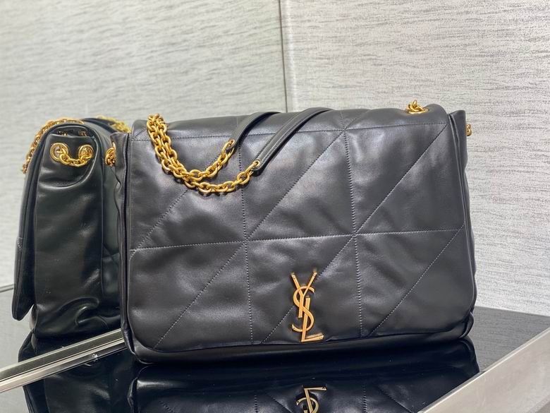 Saint Laurent Jamie 4.3 Maxi Shoulder Bag in Black Quilted Leather