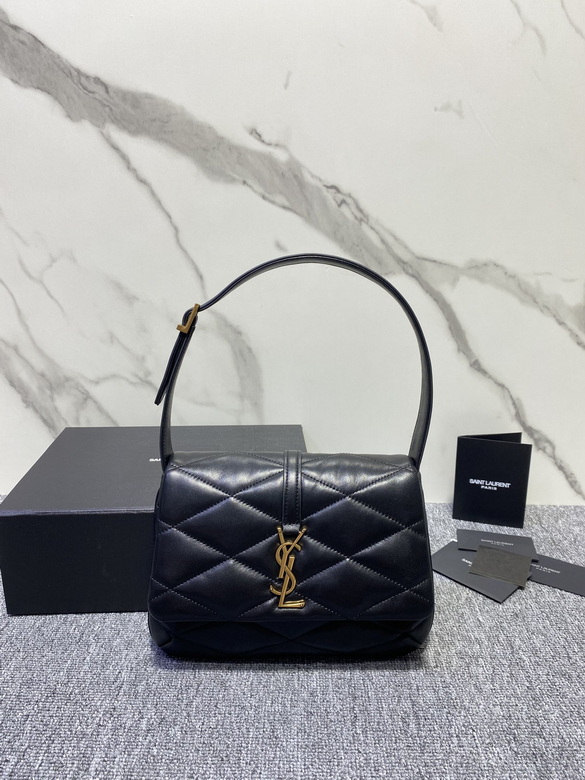 Saint Laurent Le 57 Hobo Shoulder Bag in Black Quilted Leather