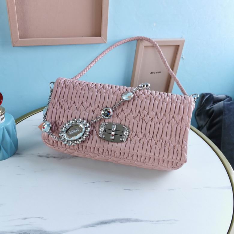 Miu Miu Crystal Cloqué · 28×3×14 cm