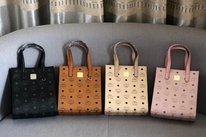 MCM Mini Tote Bag in Visetos Coated Canvas, Multiple Colors
