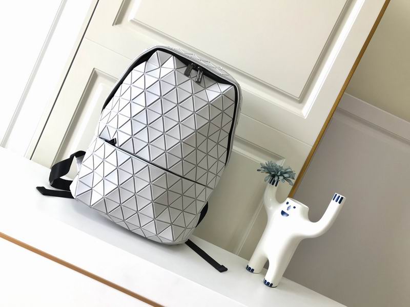 Issey Miyake Bao Bao Geometric Triangle Backpack in Silver