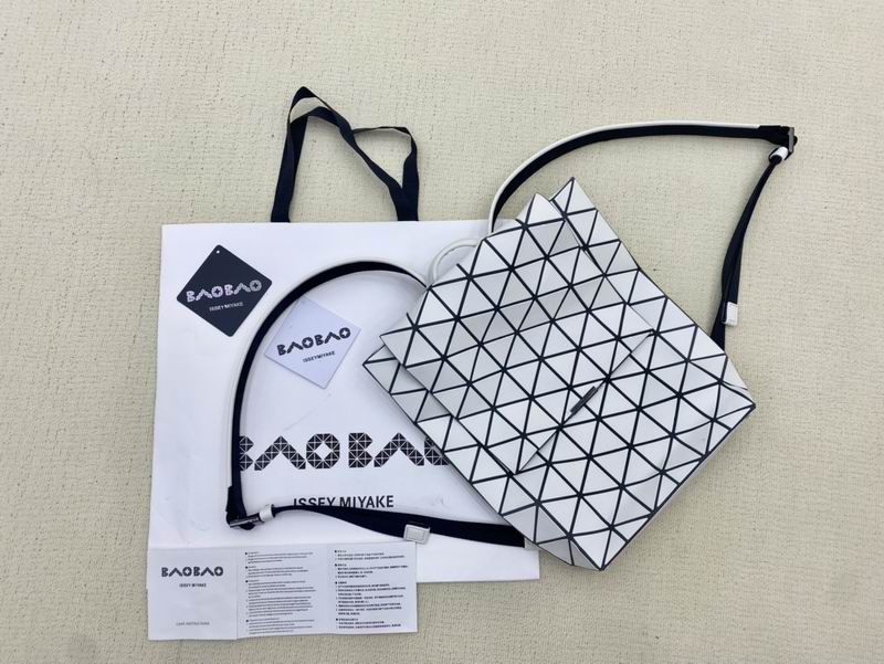 Issey Miyake Bao Bao Geometric Triangle Backpack in White