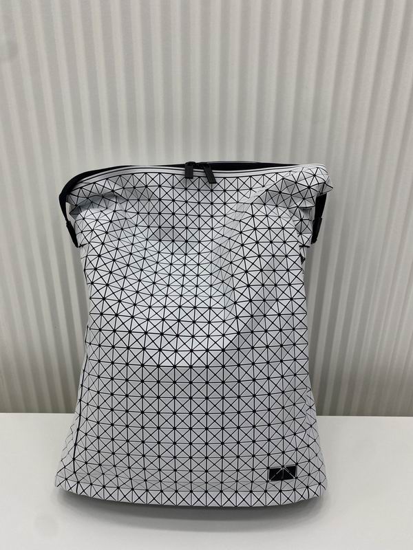 Issey Miyake Geometric Tile Backpack in White and Black