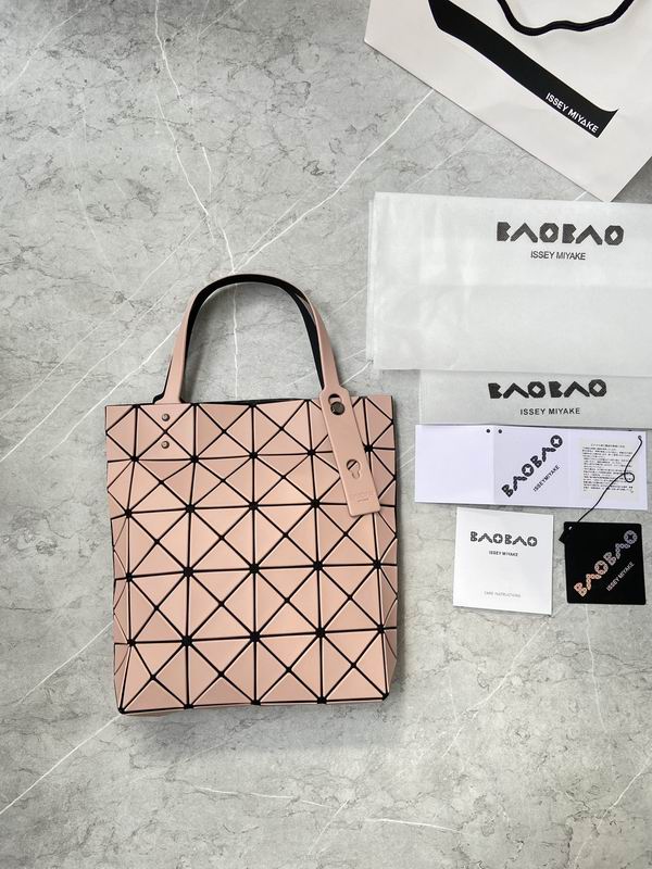 Issey Miyake Bao Bao Lucent Geometric Tote Bag in Blush Pink