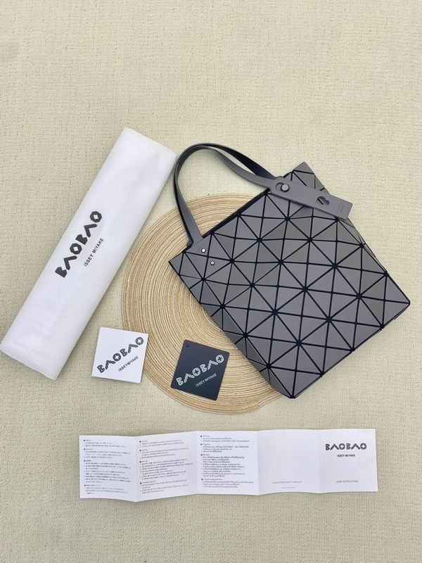 Issey Miyake Bao Bao Geometric Tile Tote Bag in Matte Gray
