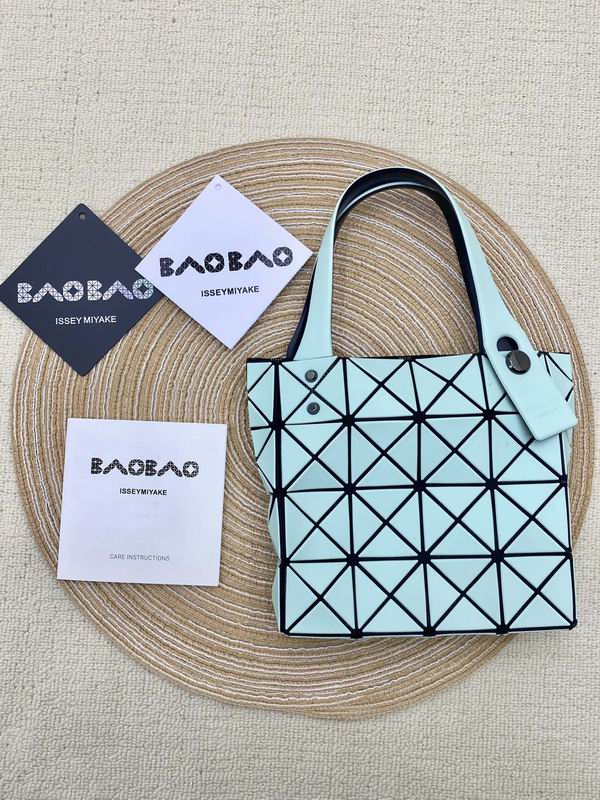 Issey Miyake Bao Bao Lucent Mini Tote Bag in Mint Green Geometric Tiles