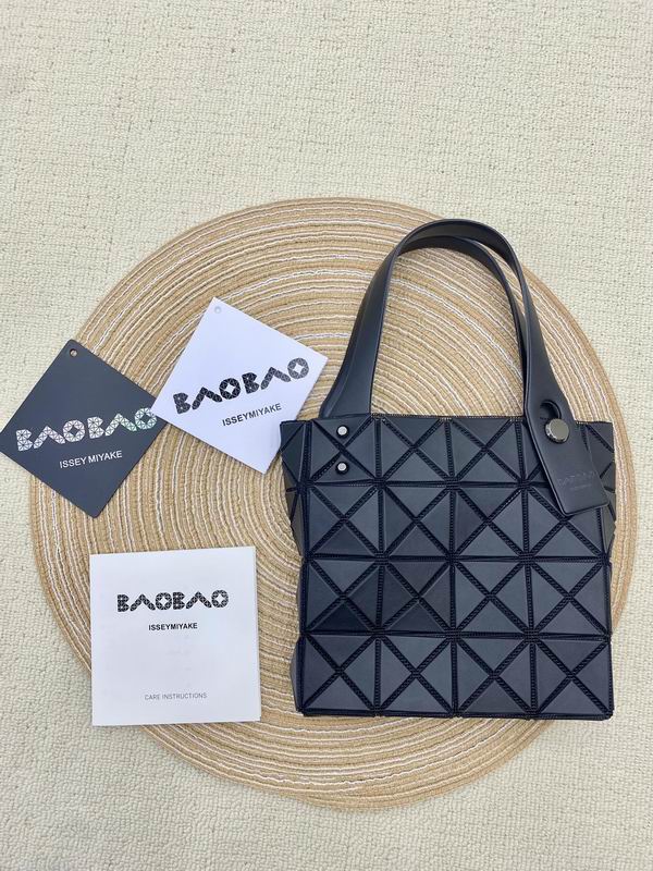 Issey Miyake Bao Bao Lucent Mini Tote Bag in Matte Black Prism Tiles