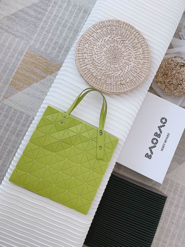 Issey Miyake Bao Bao Lucent Geometric Tote Bag in Matte Lime Green