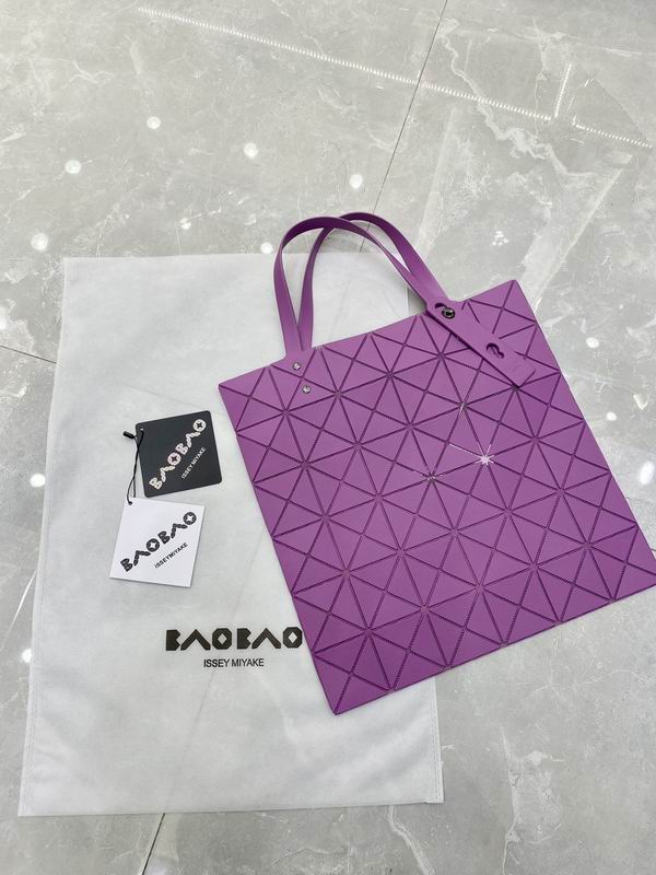 Issey Miyake Bao Bao Lucent Geometric Tote Bag in Matte Purple