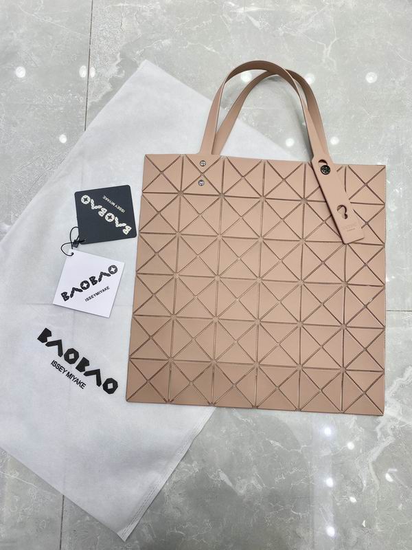 Issey Miyake Bao Bao Lucent One-Tone Tote Bag in Matte Blush Pink