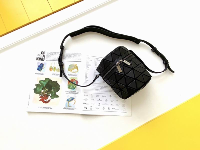 Issey Miyake Bao Bao Geometric Triangle Mini Belt Bag in Matte Black