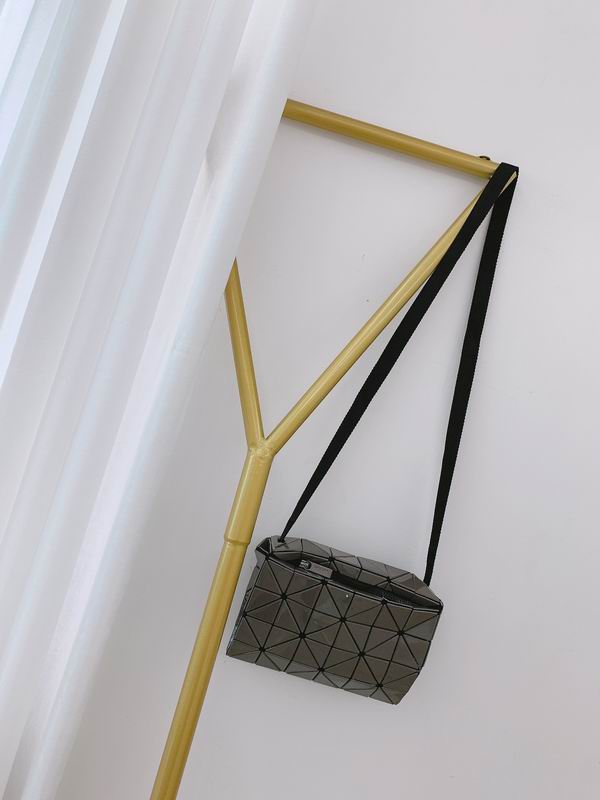 Issey Miyake Bao Bao Carton Geometric Crossbody Bag in Gunmetal