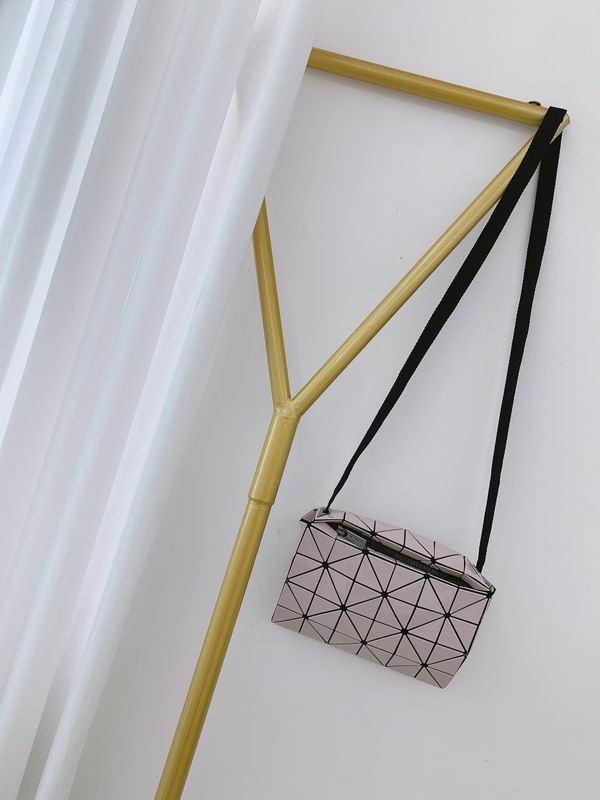 Issey Miyake Bao Bao Carton Crossbody Bag in Blush Pink Geometric Panels