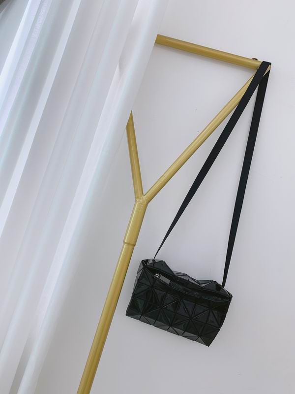 Issey Miyake Bao Bao Carton Crossbody Bag in Black Glossy Geometric Tiles