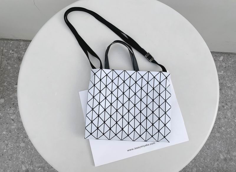Issey Miyake Bao Bao Geometric Tile Crossbody Tote Bag in White