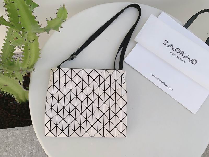 Issey Miyake Bao Bao Geometric Crossbody Messenger Bag in Cream
