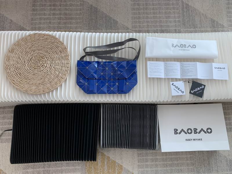 Issey Miyake Bao Bao Lucent Messenger Crossbody Bag in Blue Prism Tiles