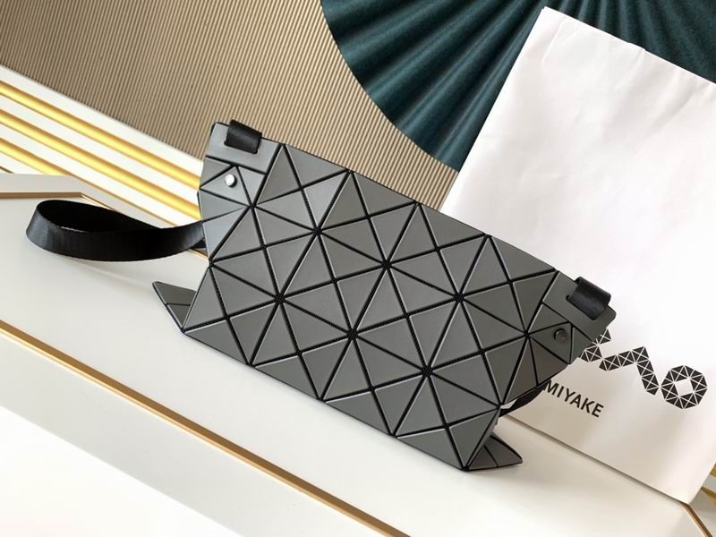 Issey Miyake Bao Bao Geometric Crossbody Messenger Bag in Matte Gray