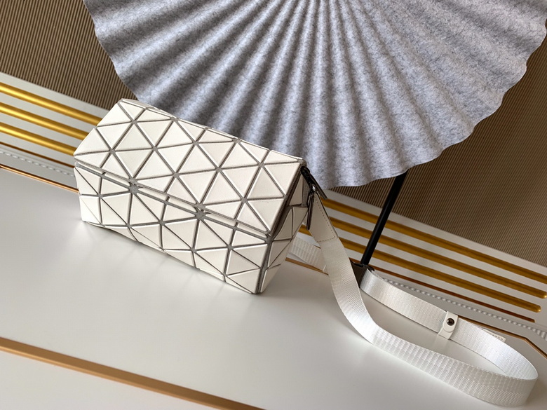 Issey Miyake Bao Bao Geometric Crossbody Messenger Bag in White