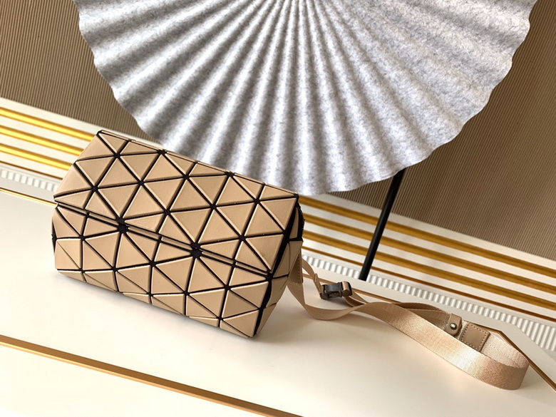 Issey Miyake Bao Bao Geometric Triangle Crossbody Bag in Beige