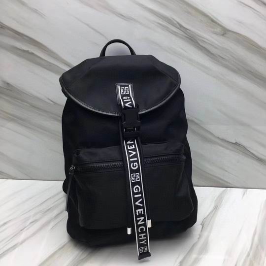Givenchy Light 3 Drawstring Backpack in Black Nylon with 4G Logo Webbing
