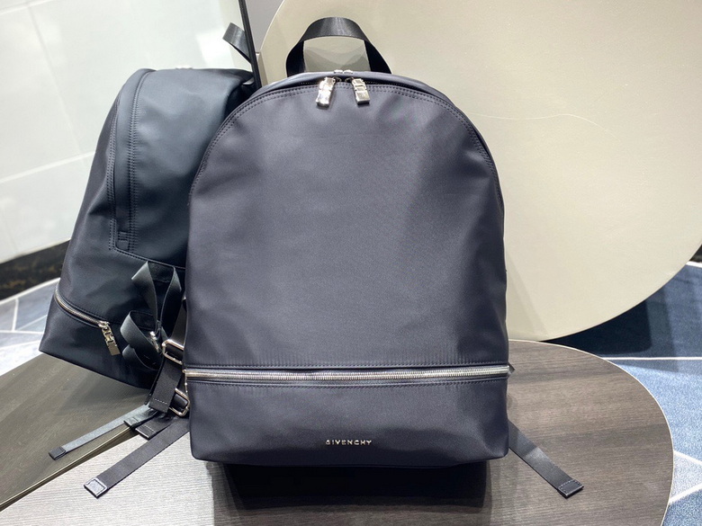 Givenchy Zip-Detail Backpack in Black Nylon with Silver Hardware