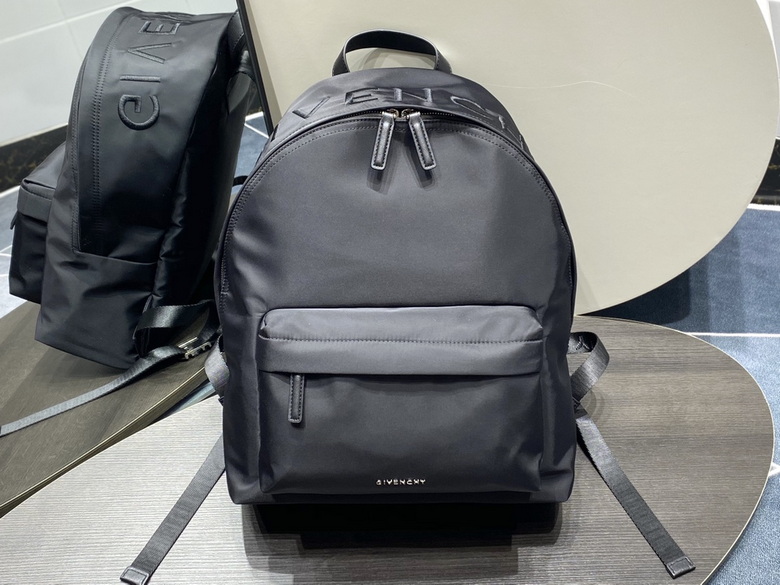 Givenchy Essential U Backpack in Black Nylon with Embossed Logo