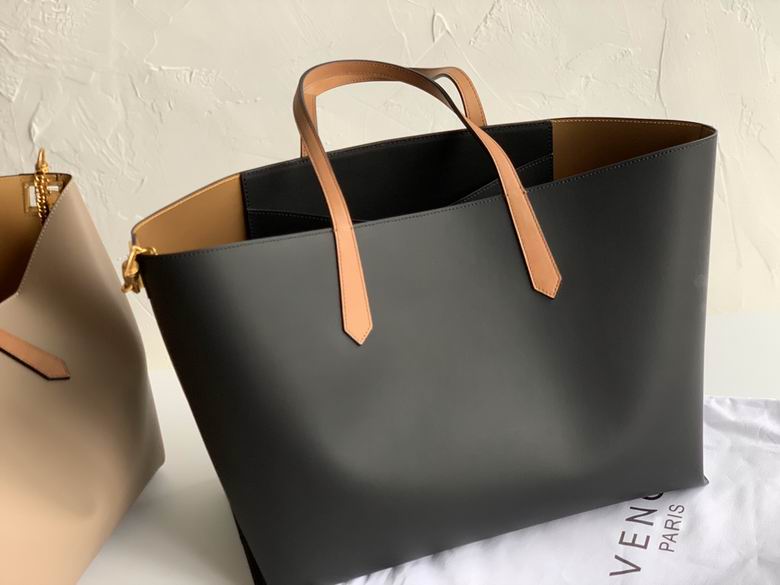 Givenchy Tote Bag in Black Smooth Leather with Tan Handles