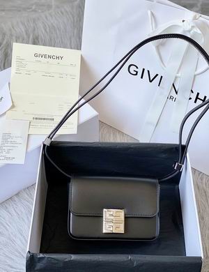 Givenchy 4G Small Shoulder Bag in Black Smooth Leather with Silver 4G Clasp