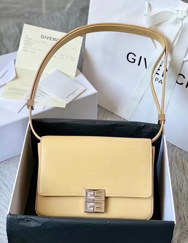Givenchy 4G Shoulder Bag in Pale Yellow Smooth Leather
