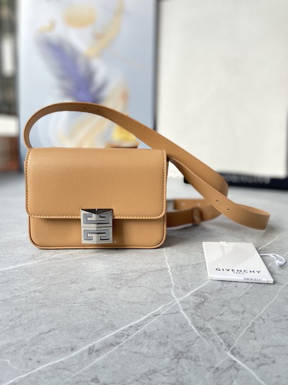 Givenchy 4G Medium Crossbody Bag in Tan Smooth Leather with Silver 4G Clasp