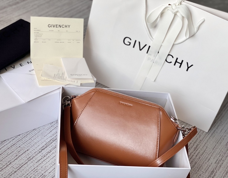 Givenchy Antigona Mini Crossbody Bag in Tan Smooth Leather