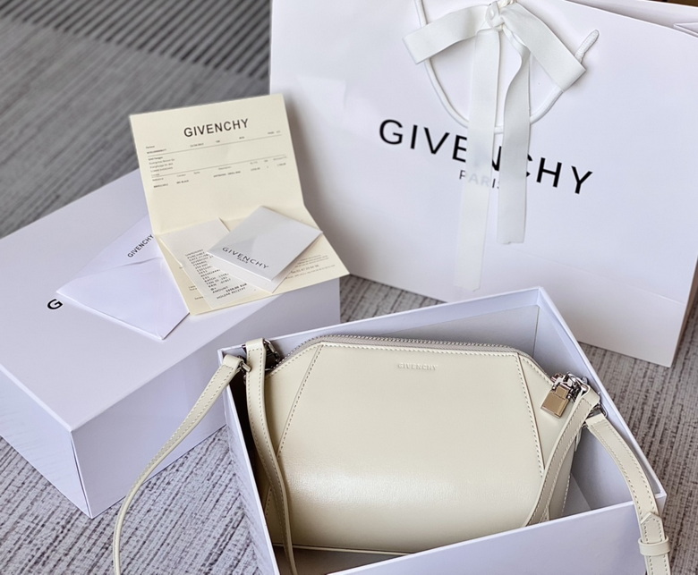 Givenchy Antigona Baby Crossbody Bag in Cream Smooth Leather