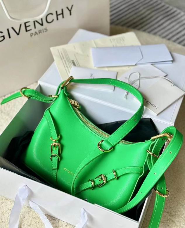 Givenchy Voyou Small Shoulder Bag in Bright Green Leather
