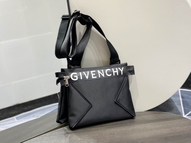Givenchy G-Spectre Crossbody Bag in Black Nylon with White Logo Strap