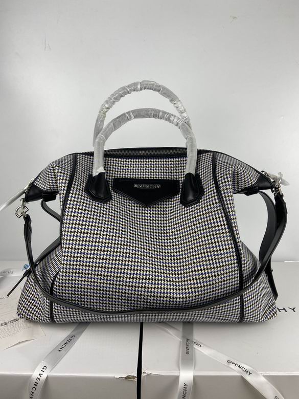 Givenchy Antigona Soft Top-Handle Bag in Black and White Houndstooth