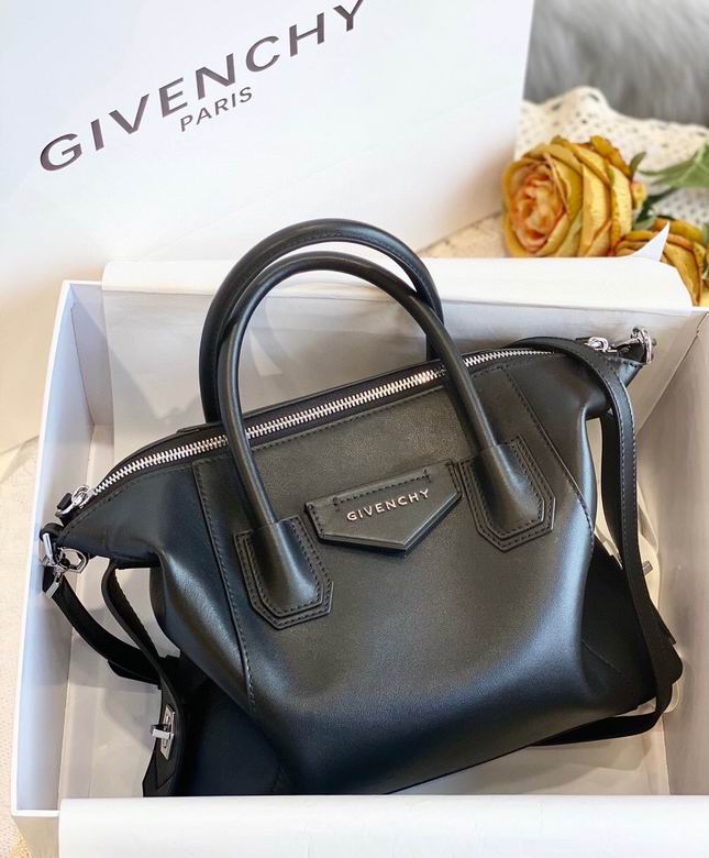 Givenchy Antigona Soft Top-Handle Bag in Black Smooth Leather