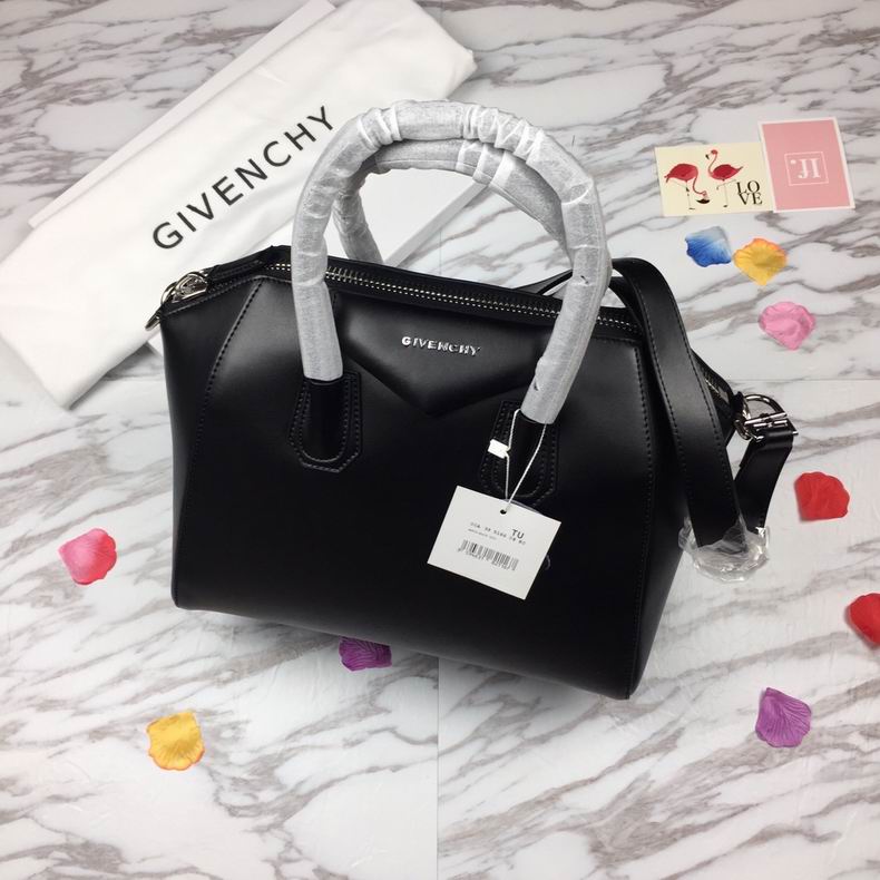 Givenchy Antigona Small Top-Handle Bag in Black Smooth Leather