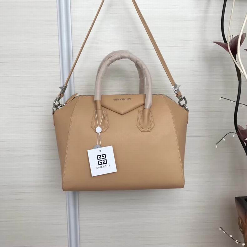 Givenchy Antigona Medium Top-Handle Bag in Camel Grained Leather