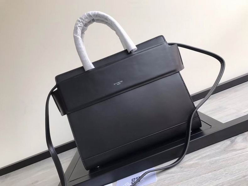 Givenchy Horizon Small Top-Handle Bag in Black Smooth Leather