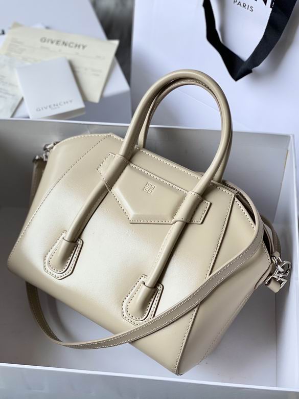 Givenchy Antigona Mini Top-Handle Bag in Cream Smooth Leather